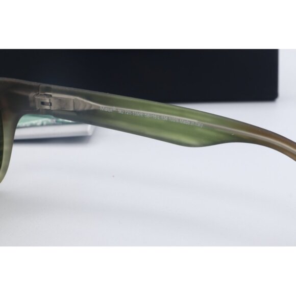 Maui Jim Mixed Plate MJ 721-15MR Woodgrain Square Sunglasses Green polarized - Picture 5 of 6